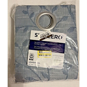 Sun Zero Lichtenberg One Curtain Panel 40x96 Blue Floral Pattern NEW